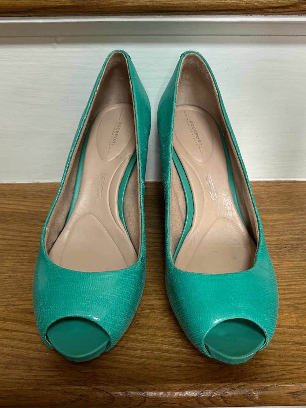 Rockport Women’s Teal Open-Toe Pumps
